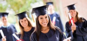 Women graduating